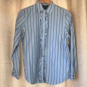 Lauren Ralph Lauren blue button down shirt